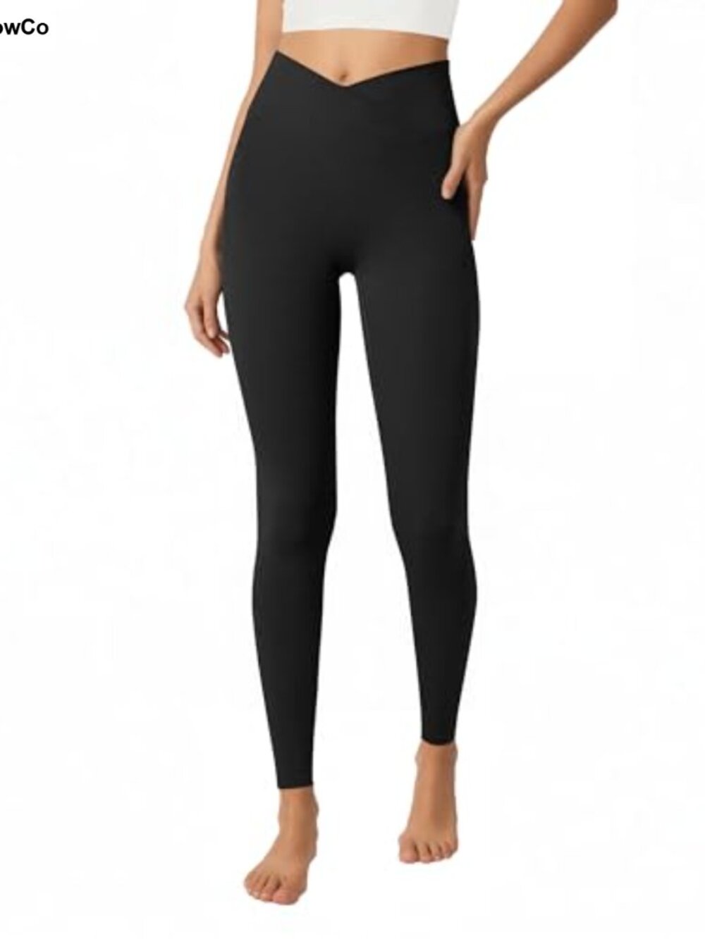 Women's High Waist Crossover Leggings Stretchy Yoga Pants